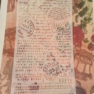 Decorative Stencil with Script Design